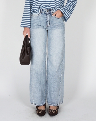 Gossip A3022-A WIDE LEG JEANS MET NAAD