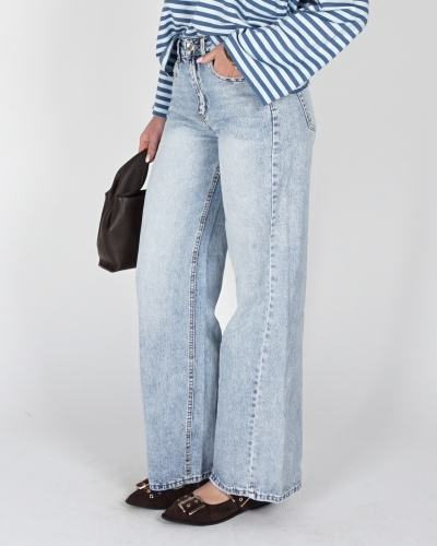 Gossip A3022-A WIDE LEG JEANS MET NAAD