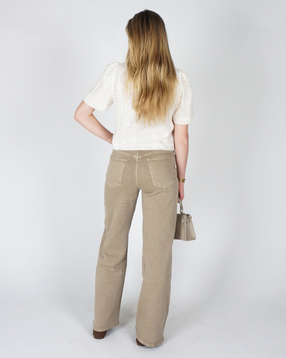 JEANS DAD FIT BEIGE