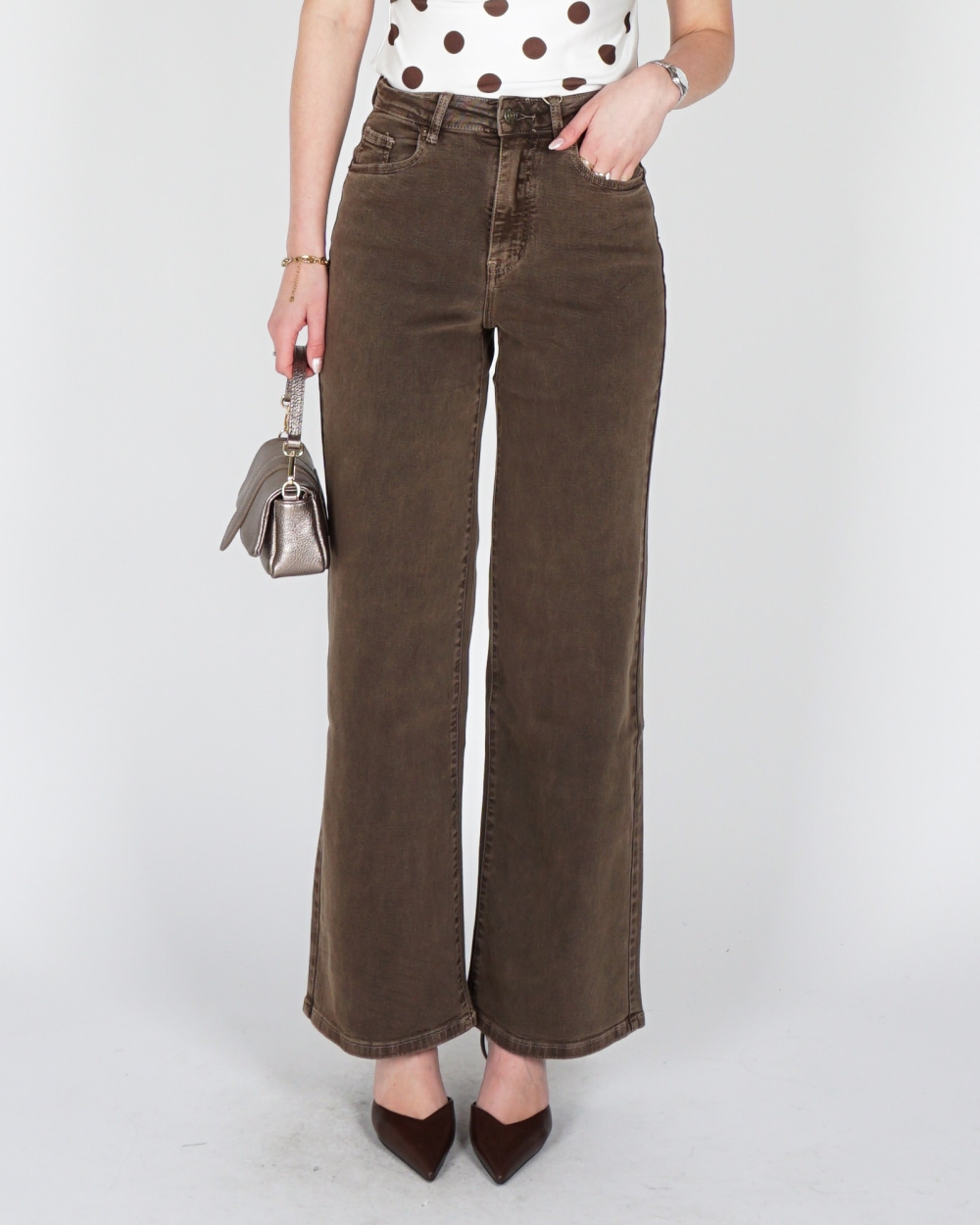 JEANS DAD FIT FULL LENGHT BRUIN