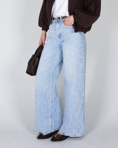 Gossip HIGH WAISTED JEANS BAGGY FIT BLAUW