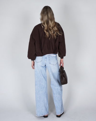 HIGH WAISTED JEANS BAGGY FIT BLAUW