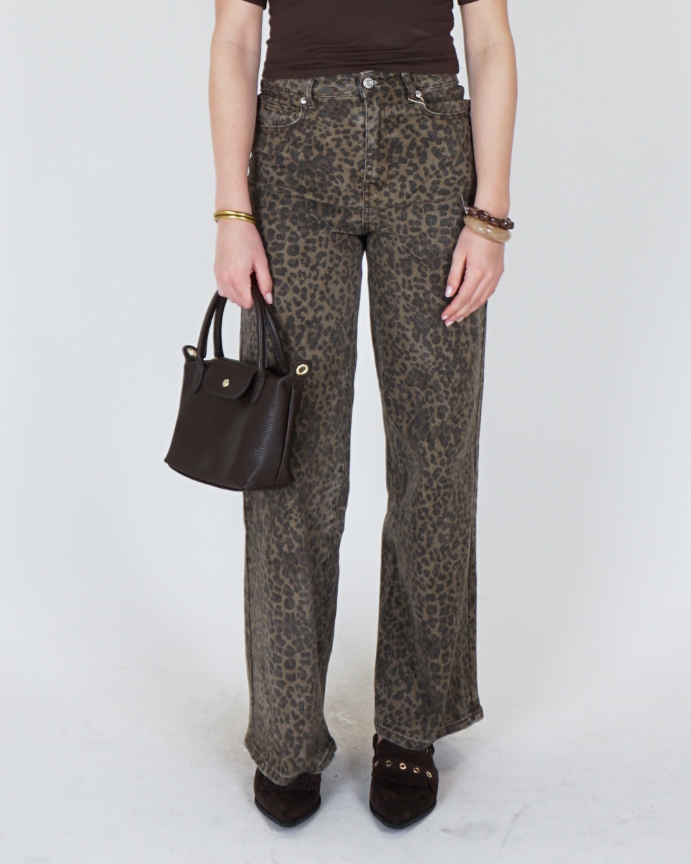 DAD FIT JEANS LEOPARD BRUIN
