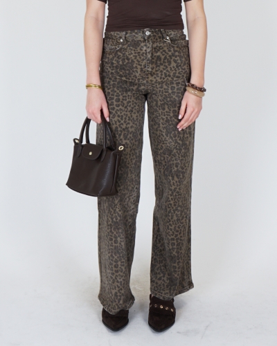 Gossip Y3385-2 DAD FIT JEANS LEOPARD