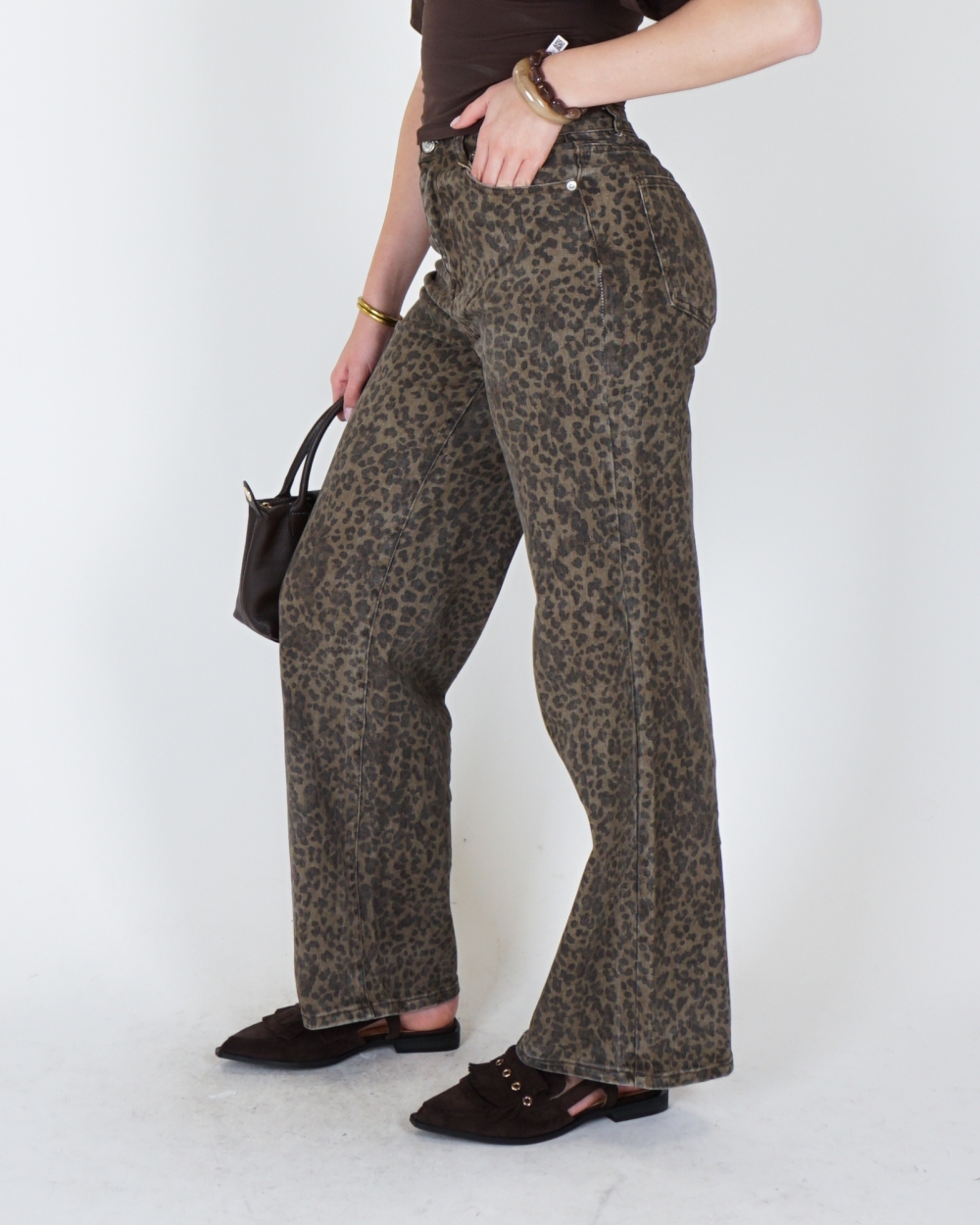 DAD FIT JEANS LEOPARD BRUIN
