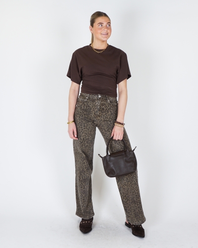 DAD FIT JEANS LEOPARD BRUIN