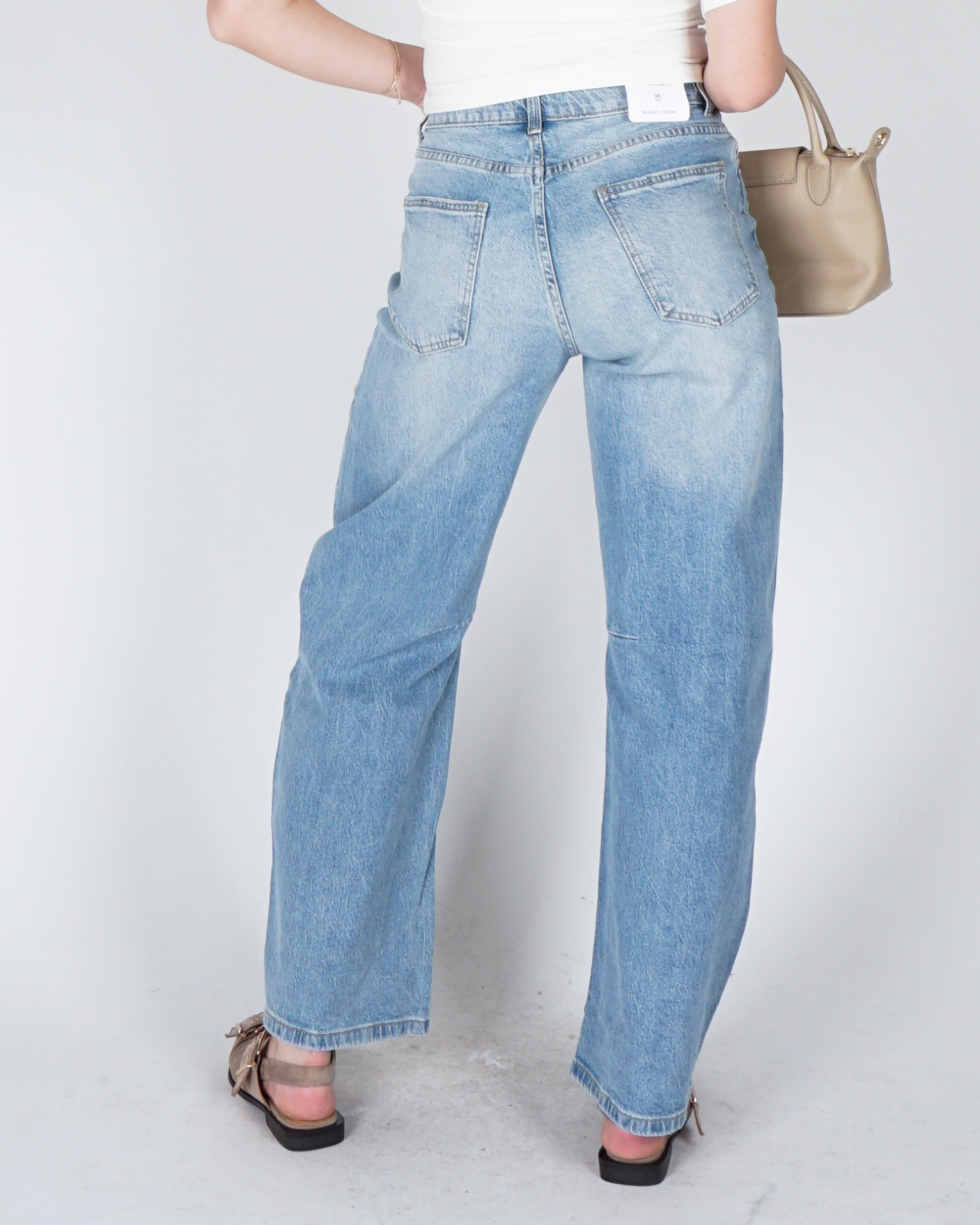 BARREL DENIM JEANS MEDIUM BLAUW