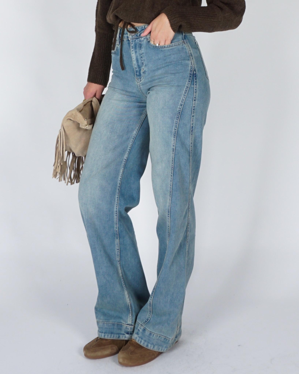 YAYA 01-311164-609 MID BLUE DENIM