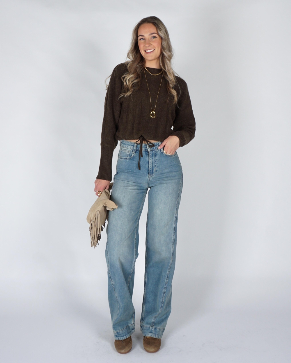 YAYA 01-311164-609 MID BLUE DENIM