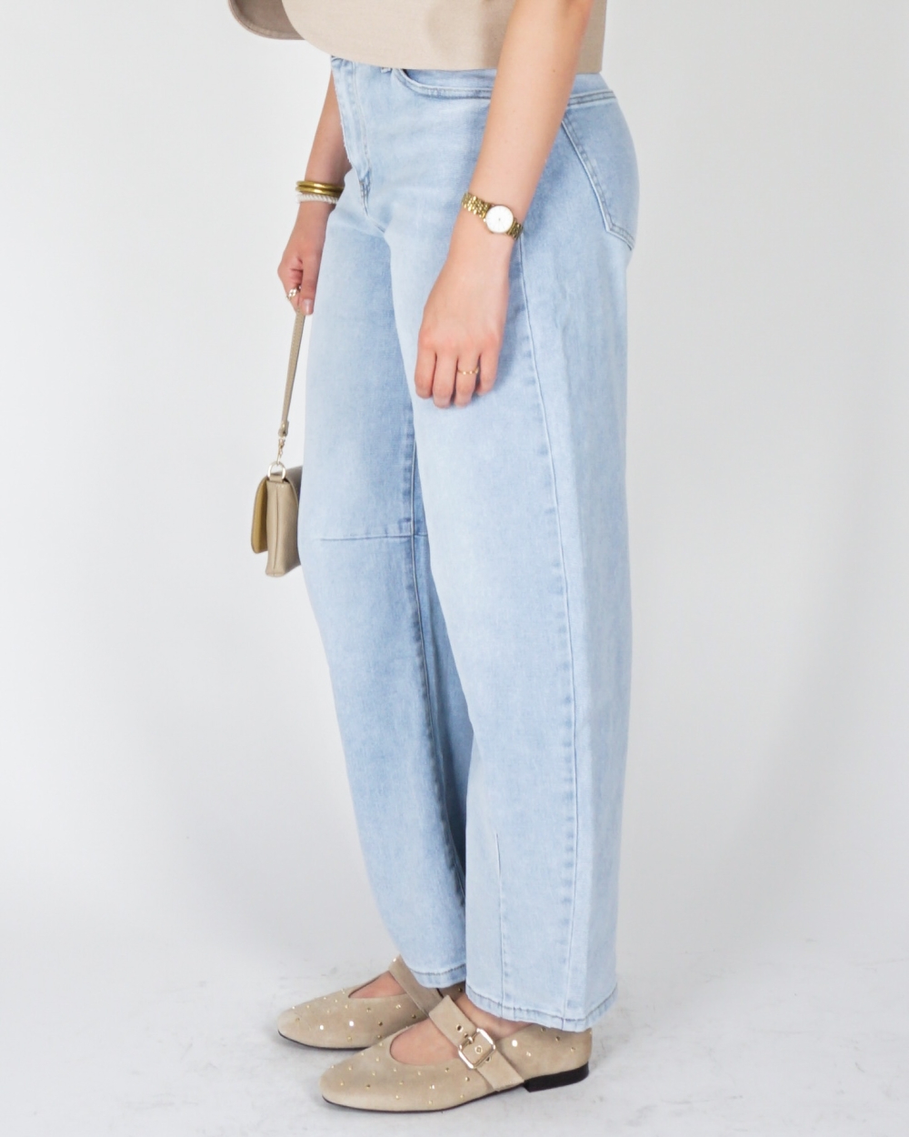 BALLOON JEANS LICHTBLAUW