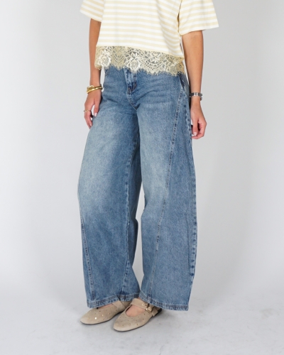 Gossip A3414 BAGGY JEANS MET SCHUINE NAAD