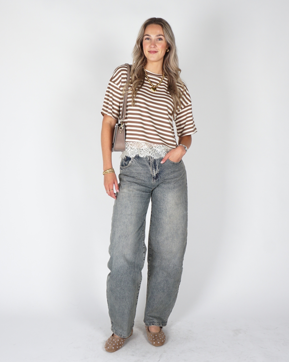 BALLOON JEANS HIGH WAISTED BLAUW