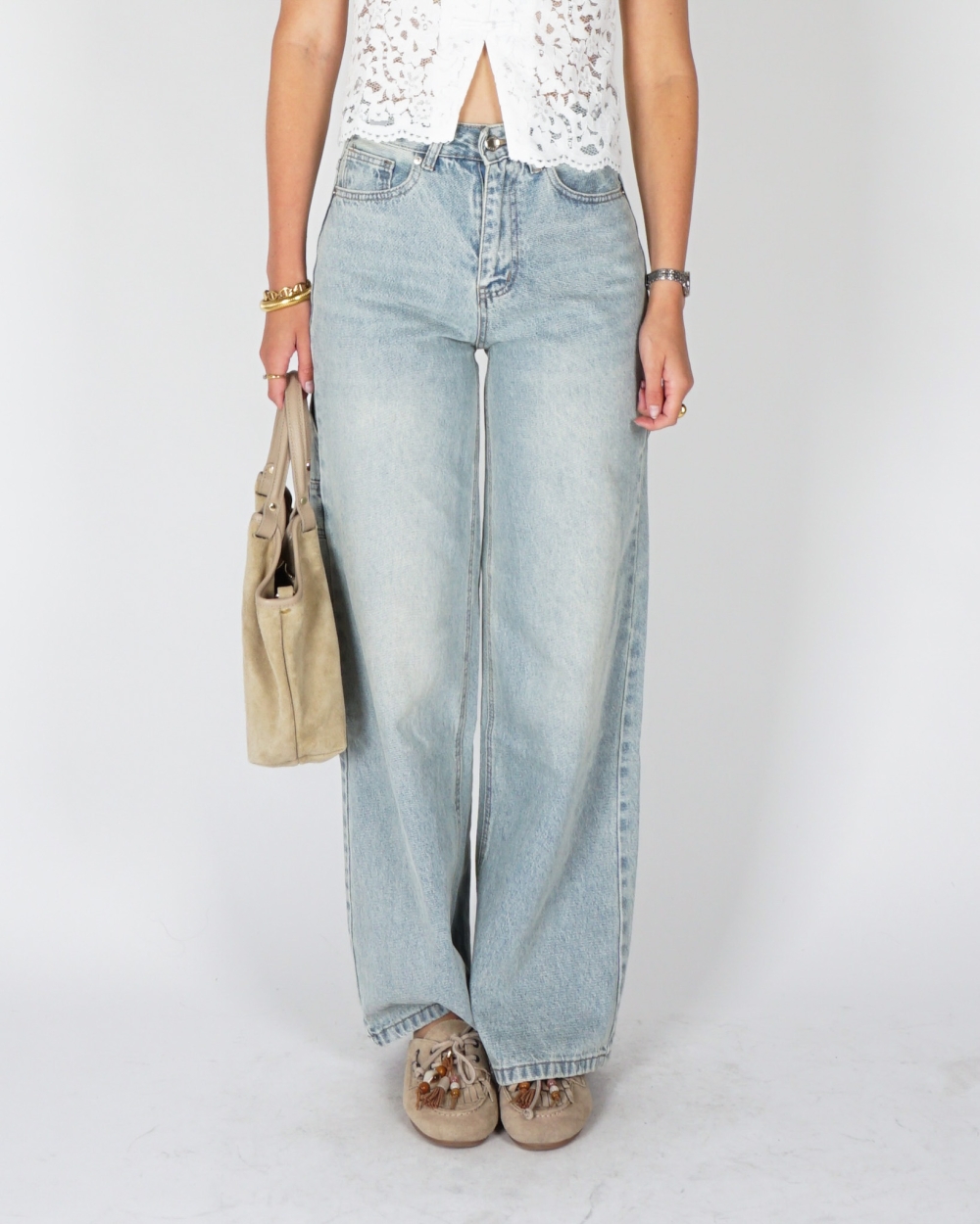 BALLOON JEANS BLAUW 