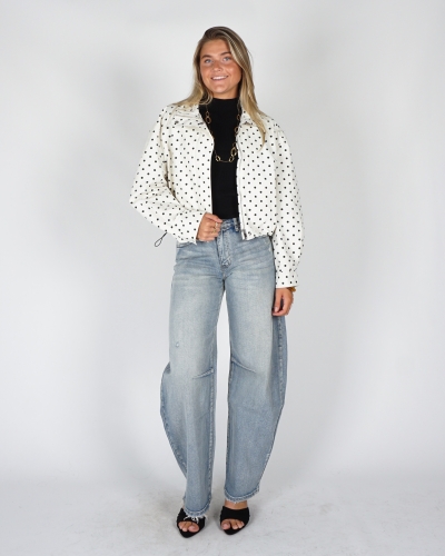 BARREL JEANS MET DESTROYED DETAILS