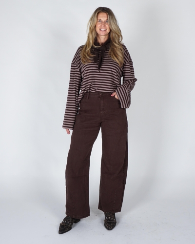 Gossip BARREL DENIM Donkerbruin