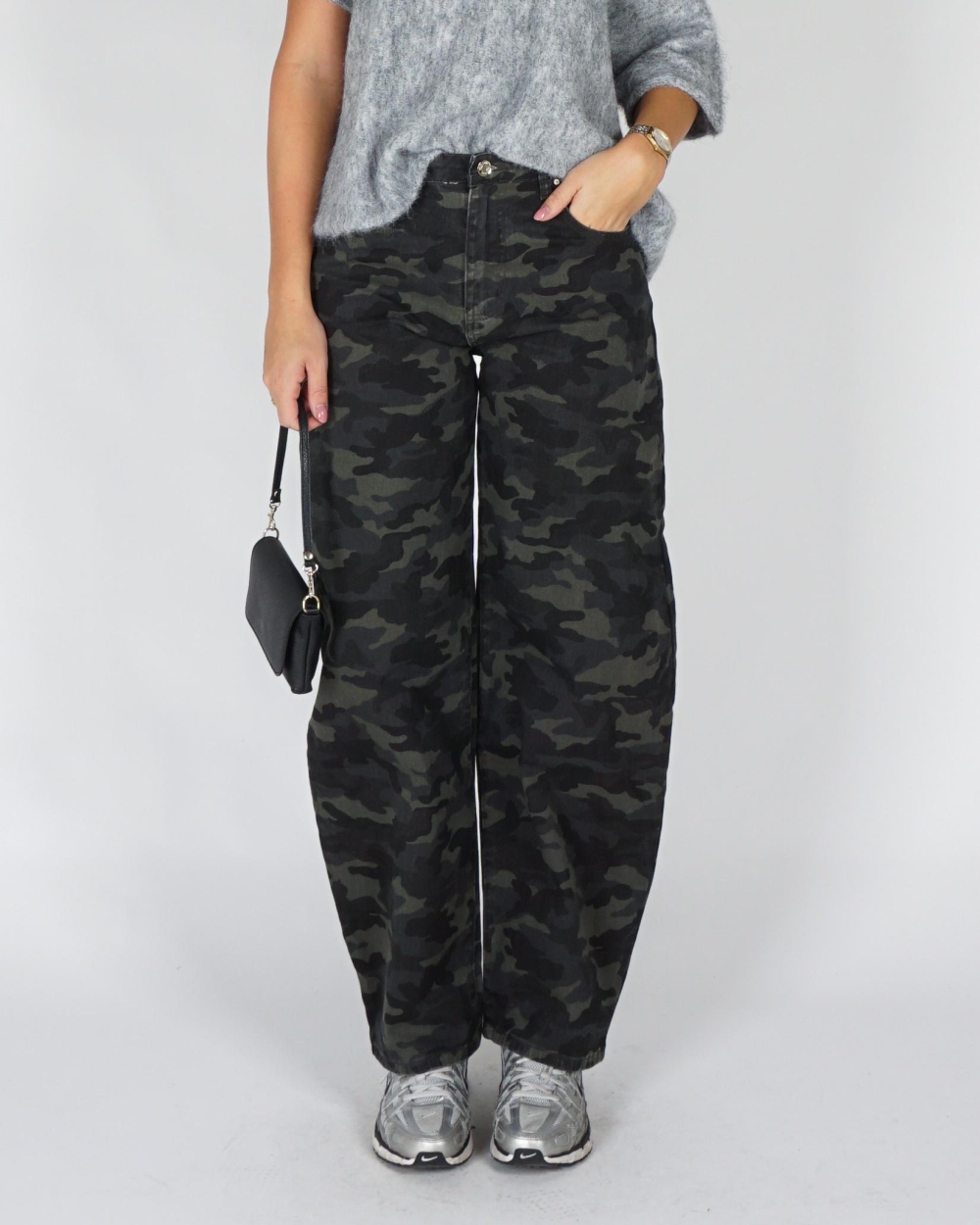 Gossip HIGH WAISTED CAMO JEANS Groen
