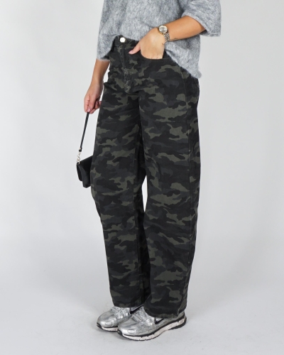 Gossip HIGH WAISTED CAMO JEANS Groen