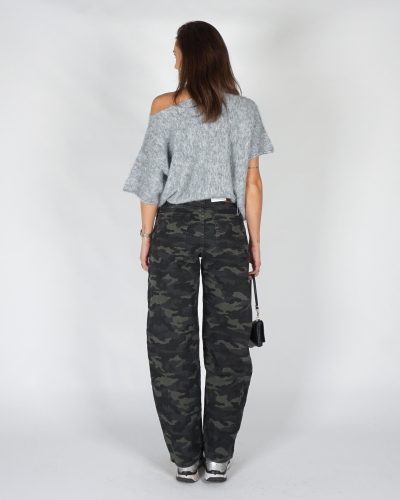 Gossip HIGH WAISTED CAMO JEANS Groen