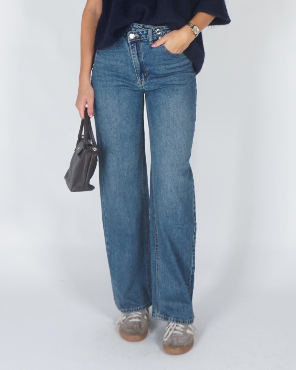 Gossip JEANS MET SCHUINE SLUITING SEA Blauw