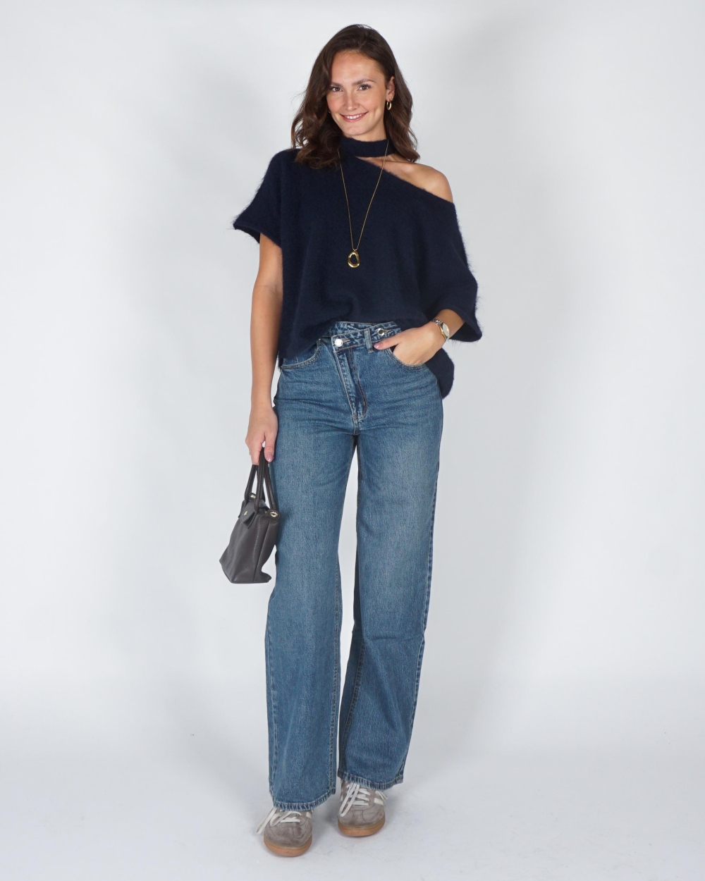 Gossip JEANS MET SCHUINE SLUITING SEA Blauw