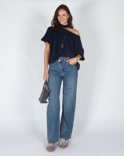 Gossip JEANS MET SCHUINE SLUITING SEA Blauw