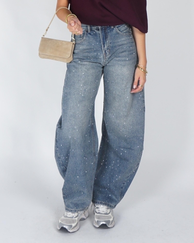 Gossip A3866-A BALLOON STRAS JEANS HIGH WAISTED