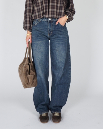 Gossip BALLOON JEANS HIGH WAISTED Donkerblauw