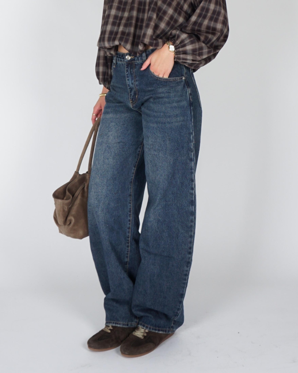 Gossip BALLOON JEANS HIGH WAISTED Donkerblauw