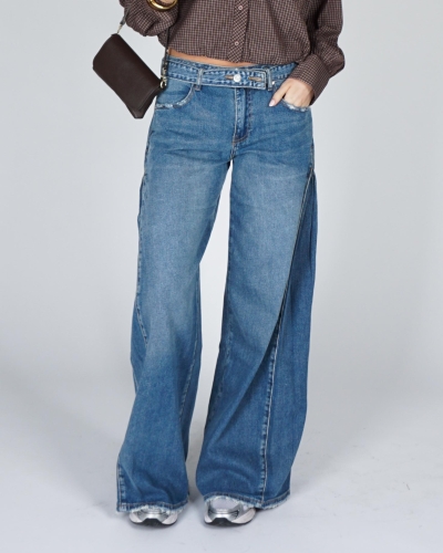Gossip JEANS MET RIEMDETAIL Blauw