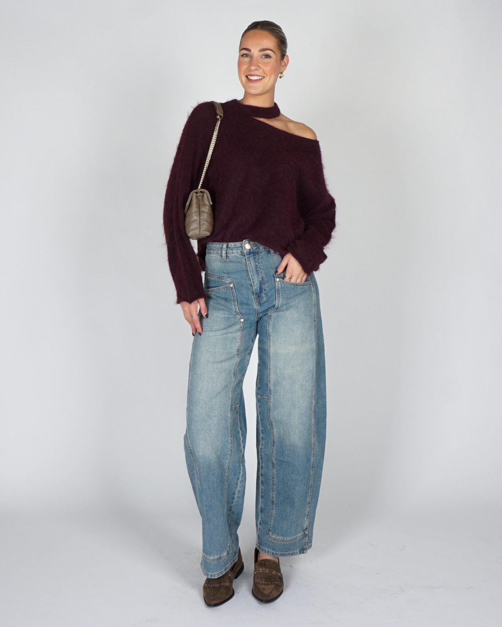 Gossip BARREL JEANS NAADDETAILS Blauw
