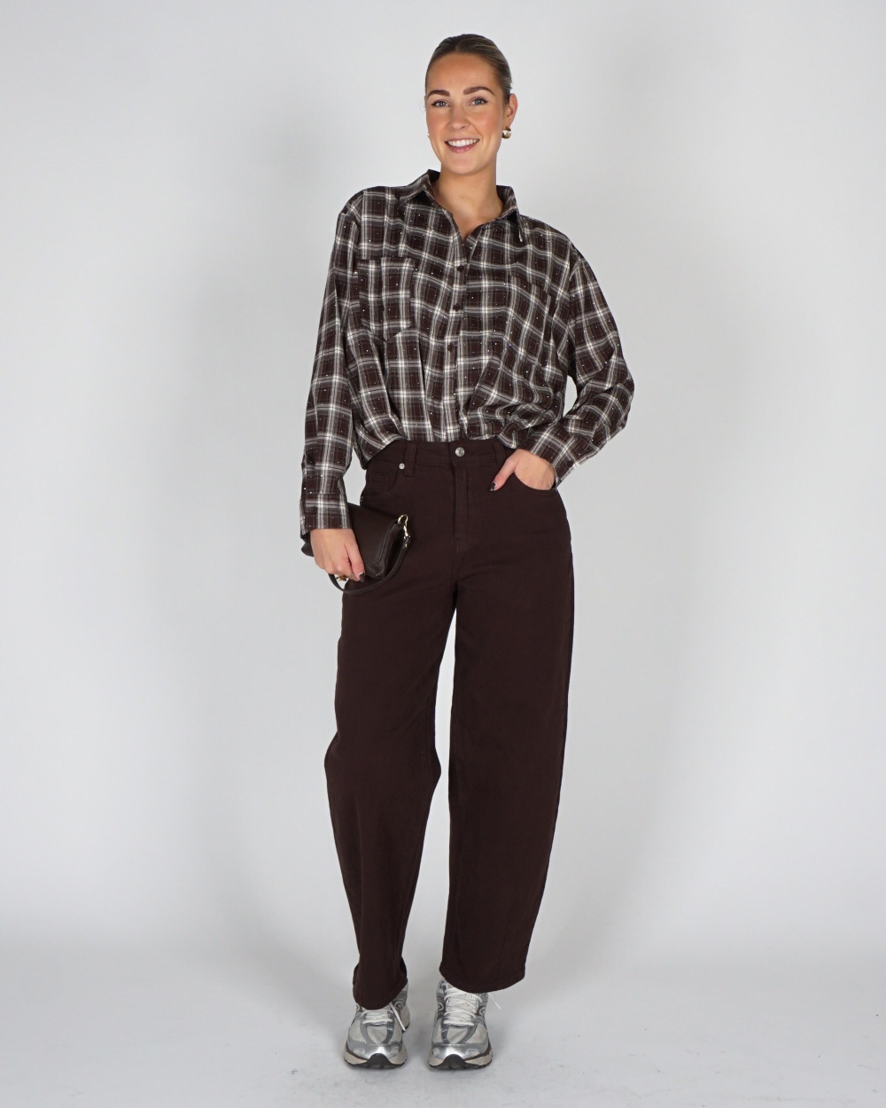 Gossip BARREL JEANS RENE Donkerbruin