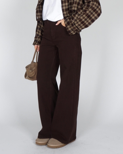 Gossip WIDE LEG JEANS RENE Donkerbruin
