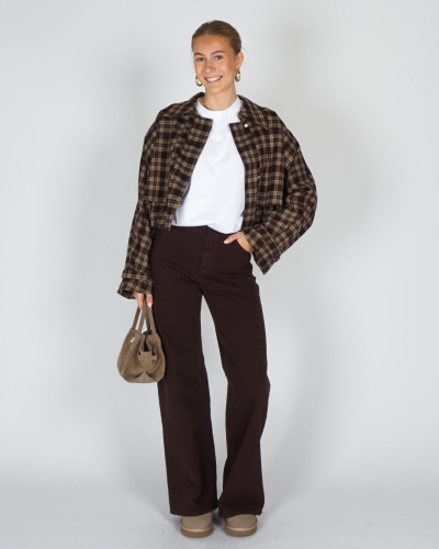 Gossip WIDE LEG JEANS RENE Donkerbruin