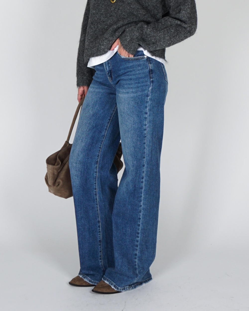 Gossip TALL WIDE LEG JEANS Blauw