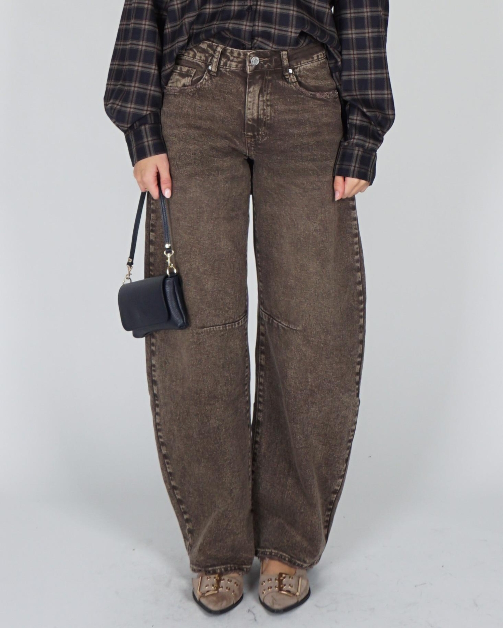 Gossip BARREL JEANS Lichtbruin