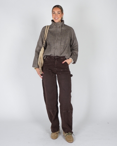 Gossip BALLON JEANS MET DETAILS Donkerbruin