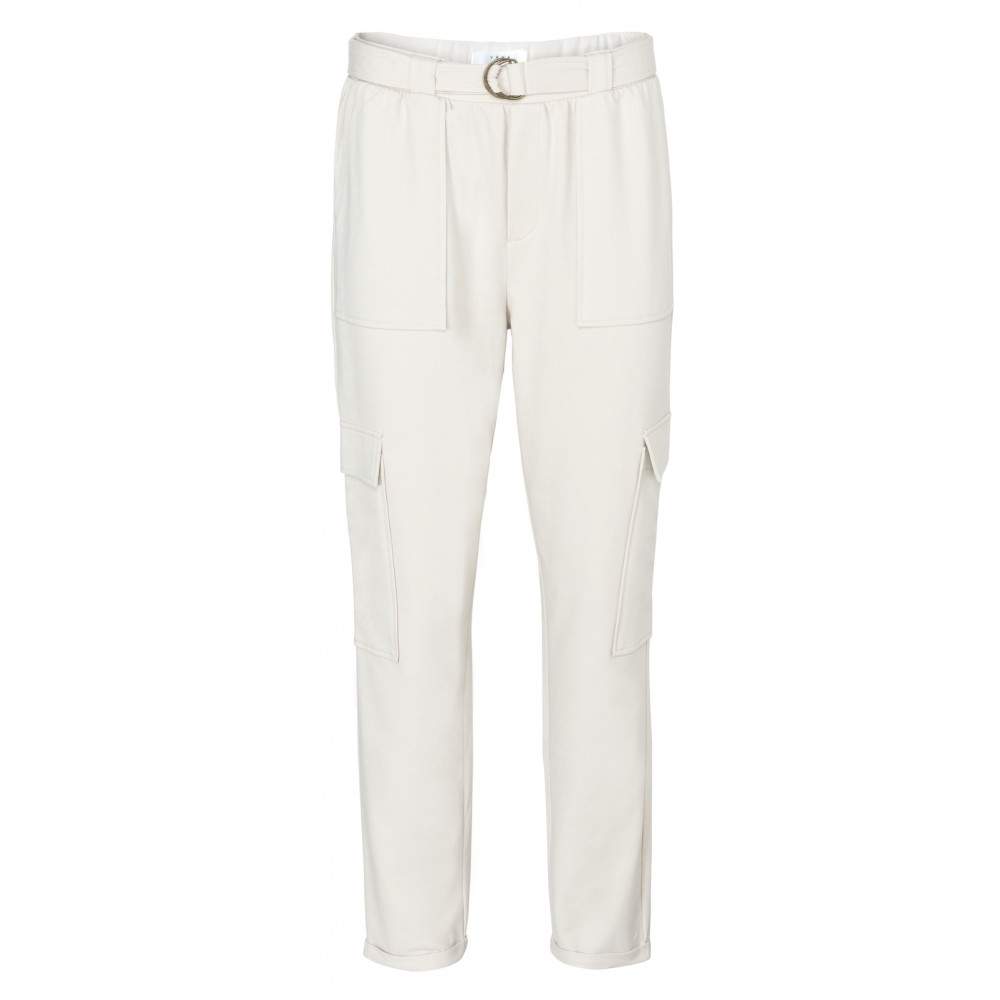 BELTED CARGO JOGGER PANTS FOG GREY 