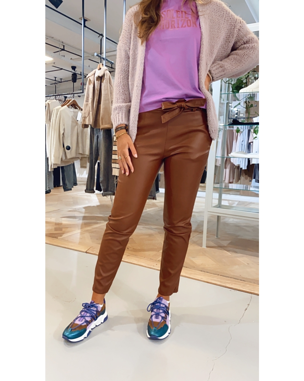 BROEK EMMY COGNAC