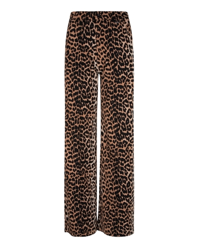 WIJDVALLENDE PANTALON MET PANTERPRINT