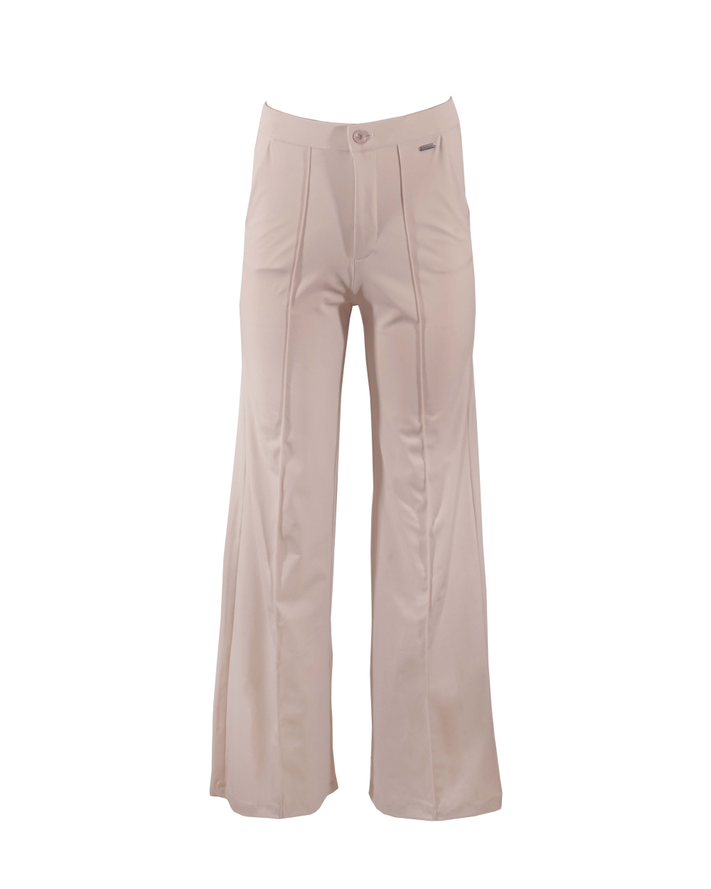 BEIGE WIJDVALLENDE TRAVEL PANTALON LOUELLA