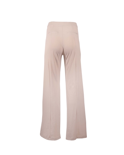 BEIGE WIJDVALLENDE TRAVEL PANTALON LOUELLA