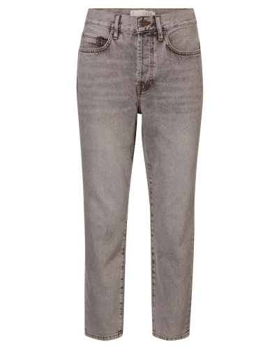 HIGH WAIST STRAIGHT LEG JEANS GRIJS