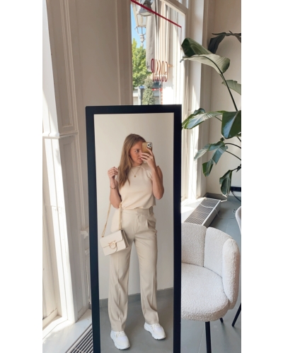 YAYA LOOSE FIT PANTALON ZAND