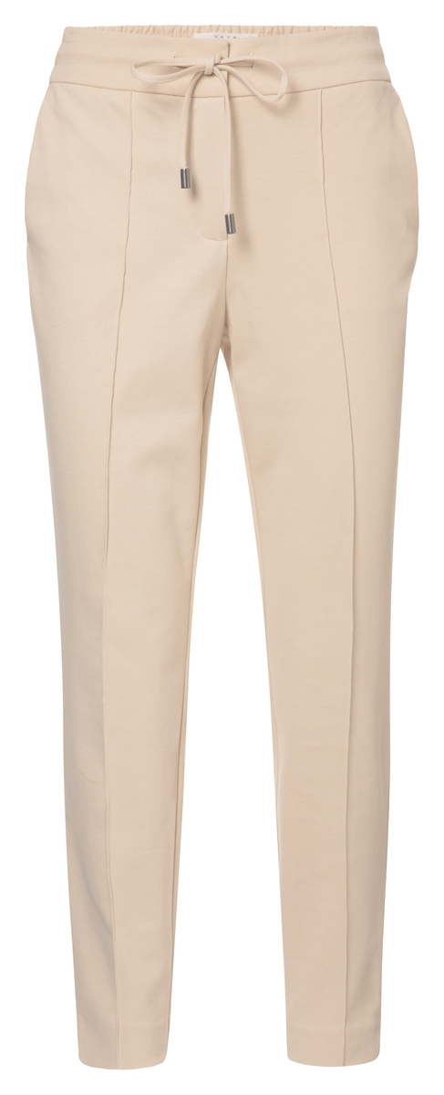 JERSEY BROEK MET TREKKOORD BEIGE