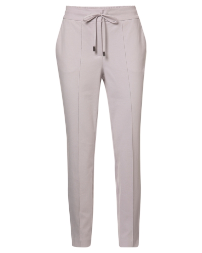 YAYA JERSEY BROEK MET TREKKOORD LILA