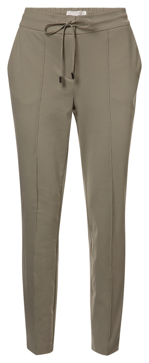 JERSEY BROEK MET TREKKOORD | OLIJFGROEN