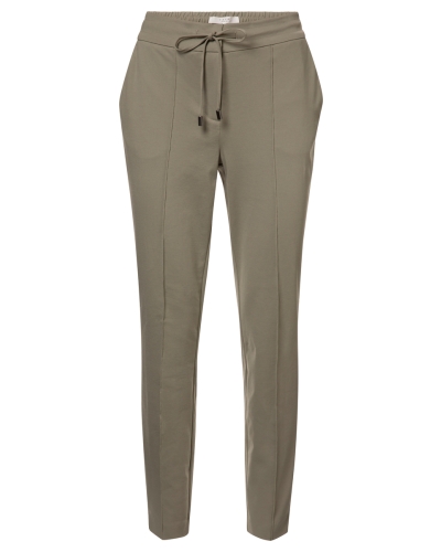 YAYA JERSEY BROEK MET TREKKOORD | OLIJFGROEN