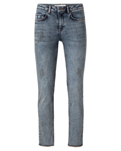 YAYA STRAIGHT DENIM MET AFGEKNIPTE ZOOM