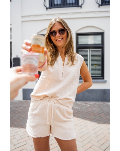YAYA WOVEN STRUCTURED SHORT TAPIOCA SAND