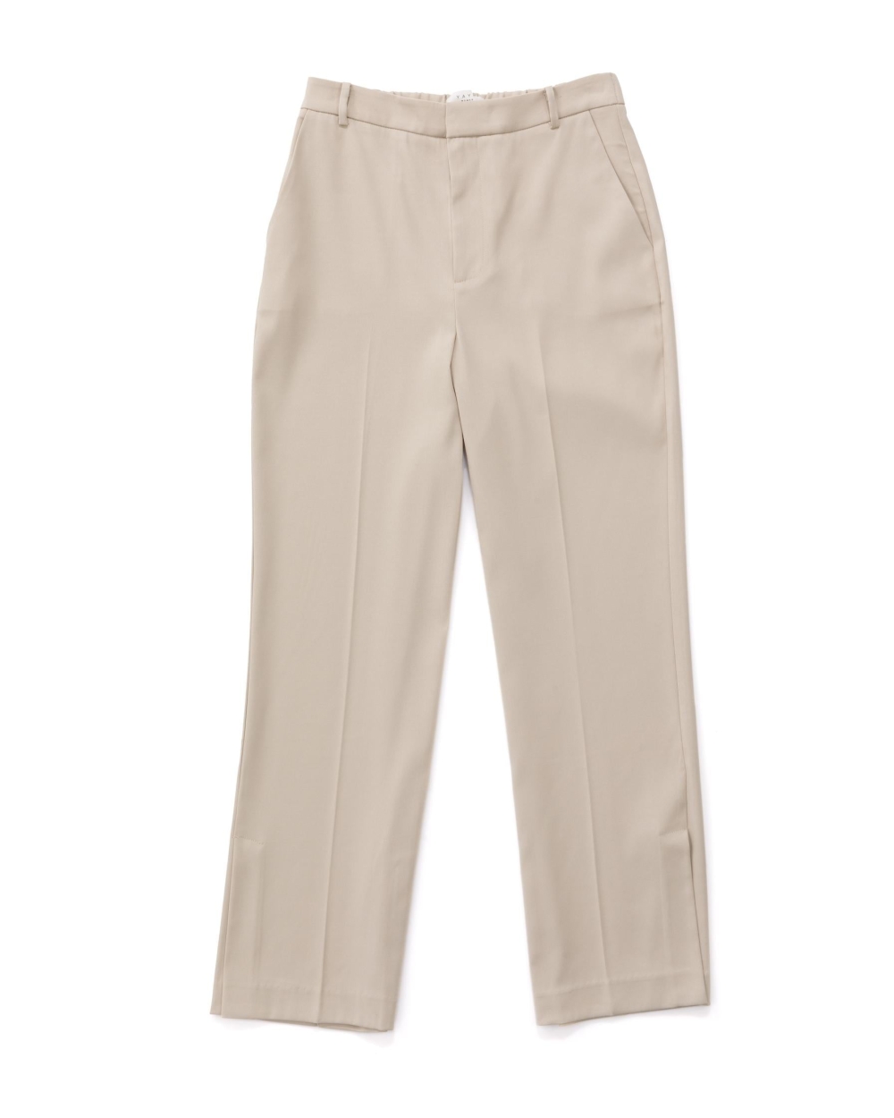 WIJDVALLENDE BROEK MET SPLIT BEIGE